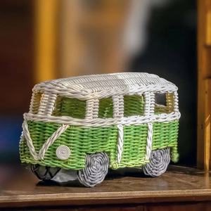 Juguetes de ratán premium para niños, juguete de actividades para niños pequeños, precio bajo, coches mini escarabajo de tejido natural. - Product Image 6