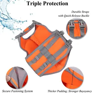 Nuovo disegno personalizzato giubbotto di salvataggio cane giubbotto di salvataggio per il nuoto in barca per il nuoto cane di formazione salvagente - Product Image 2