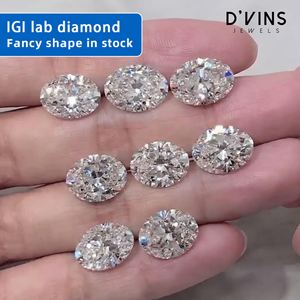 D'vins Jewels - Diamantes Sueltos Creados en Laboratorio al por Mayor, 0.5CT 0.8CT D VS1 VS2, Corte Ovalado, Diamantes Cultivados en Laboratorio de Surat - Product Image 3