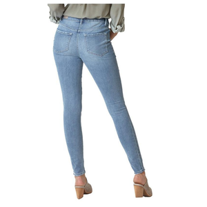 Vaqueros de Mezclilla de Algodón Orgánico Premium – Jeans Anchos de Cintura Alta Elásticos Personalizados - Product Image 4