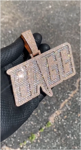 Pendentif Moissanite en Argent 925 Personnalisé pour Homme avec Lettre en Diamant VVS Style Hip Hop - Product Image 2