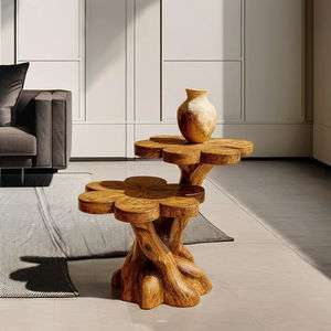 Table d'appoint en bois massif en gros, table d'appoint moderne, tabourets, décoration de salon, table sculpturale, décoration de la maison, meubles, ottomanes uniques - Product Image 5