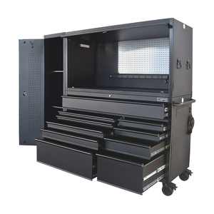 Matte Black Powder Coated Steel 10 Drawer Tool <b>Cabinet</b> Family keywords: for Garage Workshop Storage Use - Product Image 2