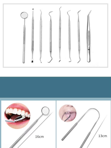Dental Hygiene <b>Kits</b> Set 8 Pack Professional Teeth Cleaning <b>Electric</b> Stainless Steel Reusable Oral Care Tools MIANBRO ENTERPRISES - Product Image 4