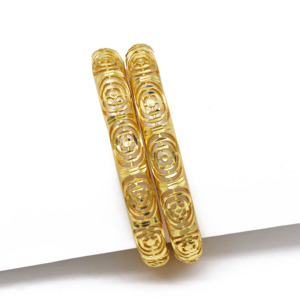ขายส่งกำไลข้อมือแฟชั่นชุบทอง 14K 18K 24K กำไลแบบดั้งเดิม กำไลทองเหลืองชุบทอง เครื่องประดับทองคำเคลือบ Oro Joyeria - Product Image 2