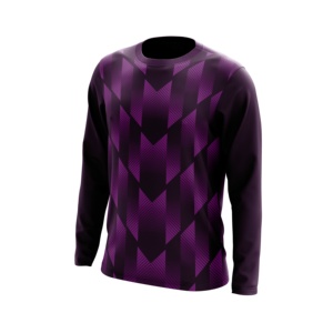 T-shirt de sport tendance, nouveau style, haute qualité, impression de logo personnalisé, manches longues, col rond, 100% coton, sublimation - Product Image 1