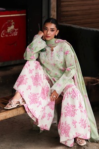 El último diseño de shalwar kameez pakistaní de marca para mujer, trajes de algodón/tela estampada de diseñador. - Product Image 5