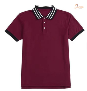 T-shirt décontracté d'été à manches courtes et col rond pour garçons, en tricot polyester/coton, anti-rétrécissement, anti-boulochage, 180g - Product Image 1