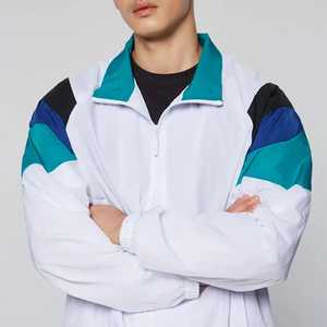 Custom Unisex Color Block Lightweight Hooded Waterproof Windbreaker Jacket & Drawstring Closure Joggers Set for Men & Women - Product Image 5