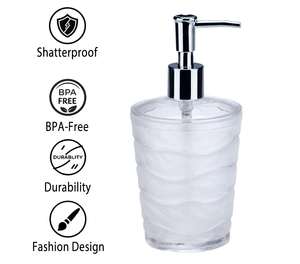 [Holar] Dispensador de jabón de piel de nieve de plástico para baño hecho en Taiwán con estilo de rayas - Product Image 3