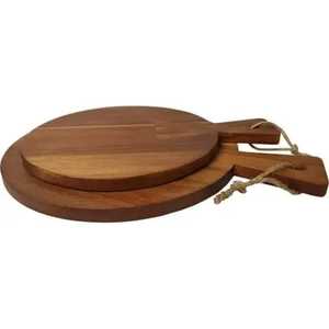 Skies Trader Rectangular Bamboo Cutting Board Heavy Duty Kitchen Chopping <b>Block</b> Tray Anti-Slip Dishwasher Safe Wood Handle - Product Image 4