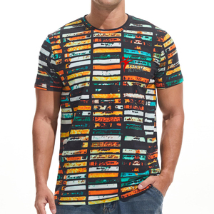 เสื้อยืดผ้าโพลีเอสเตอร์คอกลมสำหรับผู้ชายเสื้อยืดพิมพ์ลายด้วยระบบสีโพลีเอสเตอร์ออกแบบได้ตามต้องการ - Product Image 1