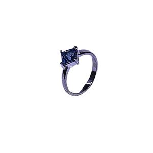 Anillo Clásico de Plata de Ley 925 Chapado en Oro con Topacio Azul para Mujer, Joyería para Bodas - Product Image 2