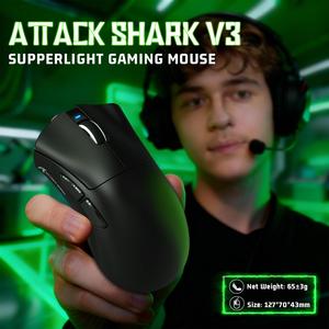 Attack Shark V3 Superlight Gaming <b>Mouse</b> Wireless Rechargeable RGB Backlit 6 Button Optical <b>Mouse</b> for Desktop Laptop - Product Image 2