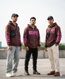 Sweat-shirts à capuche zippés en molleton bouclette pour hommes, coupe ample, grammage lourd 400 GSM, broderie effet vieilli, couleurs unies, style streetwear - Product Image 6