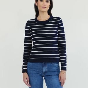 Women's Wool Acrylic Blend <b>Long</b> Sleeve Knitted <b>Cardigan</b> Nautical Style Anti-Wrinkle Minimalist Covered Button Closure Autumn - Product Image 1