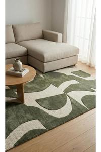 Top Quality Handmade Hand Tufted Abstract High Pile Premium Quality Extra <b>Thick</b> Pet Friendly Eco Friendly Area Rug - Product Image 5