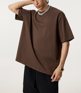Camisetas de hombre de manga corta, estilo casual, jersey oversize lavado, con hombros caídos, para verano - Product Image 3