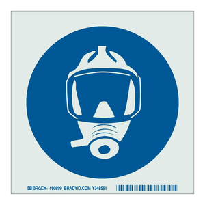 Señal de Emergencia para Aparatos de Respiración de PVC Fotoluminiscente BradyGlo para Áreas de Seguridad - Product Image 1