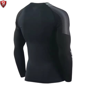Unisex <b>Long</b> <b>Sleeve</b> <b>Compression</b> <b>Shirt</b> Crew Neck Sublimation Printed Gradient Color Quick Dry Breathable Full <b>Sleeve</b> Sports Body - Product Image 3