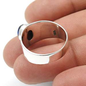 Classic Design Natural <b>Labradorite</b> Gemstone <b>Ring</b> 925 Sterling Silver Stamped Handmade Vintage Bohemian <b>Ring</b> For Daily Wear - Product Image 3