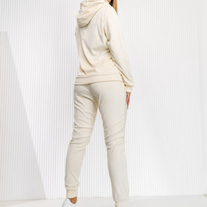 Conjunto Deportivo Unisex con Capucha, Transpirable y Ligero, Sudadera con Cierre Completo, Pantalones Deportivos, Color Sólido, Ropa Casual de Invierno - Product Image 4