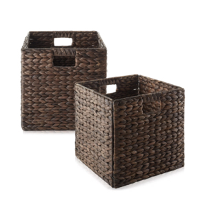 Artex HaiNam <b>Square</b> Natural Rattan Storage <b>Basket</b> With Handles Rustic Multi Purpose Organizer For Neatening And Storage - Product Image 2