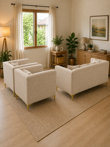 Sofá Moderno 211 PIRAMID Square 2-2-1, Conjunto de Sofá de Dos Plazas para Apartamento, Hotel, Sala de Estar, Tela Premium Personalizada, Ecológico, Minimalista - Product Image 3