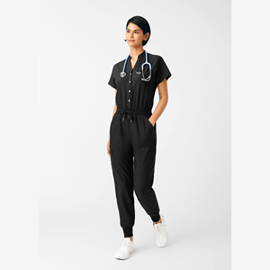 Conjunto de uniforme quirúrgico personalizado y cómodo para mujer, mono de una pieza elegante tipo cargo para enfermeras, talla pequeña - Product Image 2