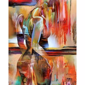 Cuadro Abstracto de Mujer Desnuda Nórdica en Óleo sobre Lienzo, Impresión Moderna para Decoración de Sala de Estar, Póster Único de Mujer Sensual - Product Image 4