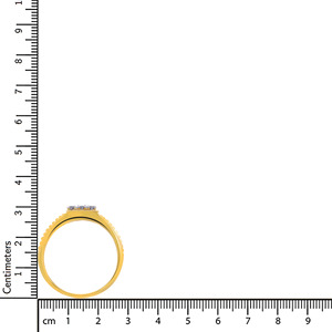 A Proposing Diamond <b>Mens</b> Band <b>Ring</b> <b>Men</b>’s 18K Yellow Gold <b>Ring</b> Round Cut Diamond Cluster in a Square Setting on a Textured - Product Image 4