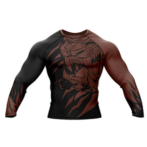 Personnalisez votre propre logo sur un rashguard à manches longues sublimé, rashguard MMA, rashguard BJJ, maillot de compression MMA pour moi - Product Image 1