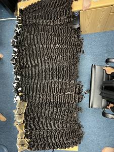 Paquets vietnamiens cambodgiens vierges Remy alignés par cuticules naturelles 10 '-50' extensions de trame de peau ondulée profonde couleur noire de matière première - Product Image 3