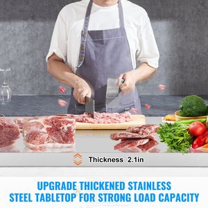 60\" Commercial Stainless Steel Refrigerator Sandwich Salad <b>Prep</b> <b>Table</b> 16.4 Cu. Ft. Commercial <b>Kitchen</b> Refrigeration Equipment 2 - Product Image 5