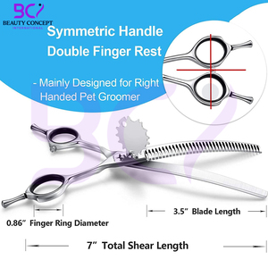 Ciseaux à effiler de 6,0 pouces avec vis réglable, ciseaux de salon pour barbier, ciseaux texturisants pour une coupe de précision - Product Image 3