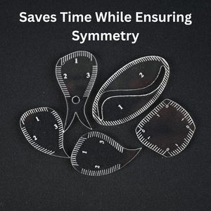Plantillas Transparentes de Acrílico para Mapeo de Cejas, Regla Profesional para Dar Forma a las Cejas con Marcas de Medición Grabadas - Product Image 2