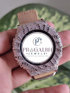 นาฬิกา Pragalbh Jewels ประดับเพชรโมอิสซาไนต์แบบเต็มหน้าปัด ตัวเรือนสแตนเลสสตีล สำหรับผู้ชาย สุดหรู - Product Image 6