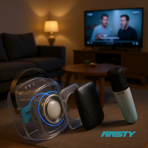 Altavoz de Karaoke Ansty HF-012 con Bluetooth 5.3, Luces LED Dinámicas Multicolor, Micrófono Inalámbrico (SD, Aux, USB) - Product Image 3
