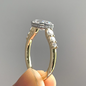 Hot Selling <b>Emerald</b> Cut Moissanite Women's Engagement <b>Ring</b> 925 <b>Silver</b> 14K Gold Prong Setting IGI Certified Wedding Jewelry - Product Image 6