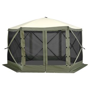 Gazebo Pop-Up 12x12 piedi con 6 Finestre in Rete Rimovibili per la Privacy e Protezione dal Vento, Tenda a 6 Lati con Zanzariera - Product Image 4