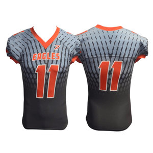 Maillot de football américain style universitaire pour adultes et jeunes, design classique, respirant, numéro personnalisé, nom, logo, OEM, marque privée, vente en gros - Product Image 1