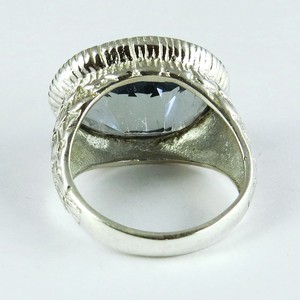 Bagues en argent sterling 925 avec topaze mystique arc-en-ciel de forme ovale, style bohème, serties clos, certifiées, bijoux indiens, vente en gros, collection été - Product Image 4
