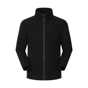 Custom Eco-Friendly Unisex <b>Winter</b> <b>Fleece</b> Bomber Jacket Full-Zip Stand Collar Windproof Breathable Polyester Outerwear for - Product Image 3