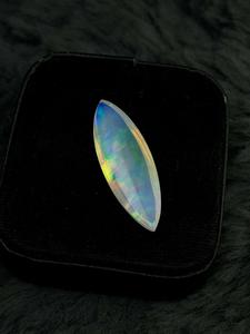 Opale de feu éthiopienne naturelle, cabochon forme marquise, 16,42 ct, multicolore, éclatante, pierre précieuse en vrac pour bijoux et bien-être - Product Image 4