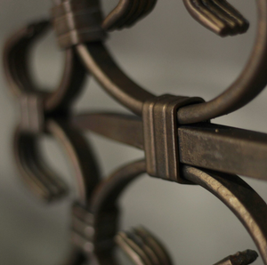 Lit double rustique en bois de manguier massif, fait main, sculpté à la main, design en chêne indien, finition vieillie, pliable - Product Image 3