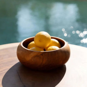 Tazón Decorativo Premium de Raíz de Teca Moderna, Indonesia, Madera Natural Orgánica, Paquete de Varias Piezas para Ramadán, para el Hogar y Restaurantes - Ali - Product Image 1