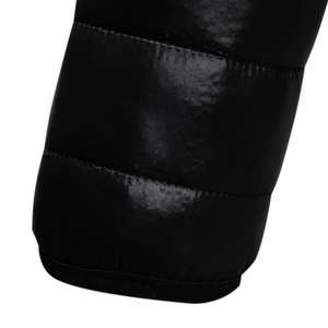 Blouson matelassé personnalisé pour homme en coton brillant, avec empiècements sur le devant, coupe-vent, respirant, col montant, idéal pour l'automne, OEM - Product Image 5