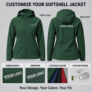 <b>Woman</b> Softshell <b>Jacket</b> Custom Embroidery Zipper Long Sleeve Casual Comfortable <b>Lightweight</b> Eco-Friendly Spring Premium Wholesale - Product Image 4