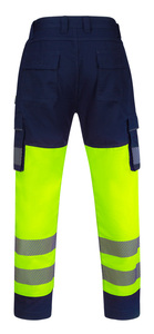 Two Tone Hi-<b>Vis</b> Safety <b>Trousers</b> Reflective <b>High</b> Visibility <b>Work</b> Pants Custom Logo Industrial Workwear <b>Trousers</b> - Product Image 4
