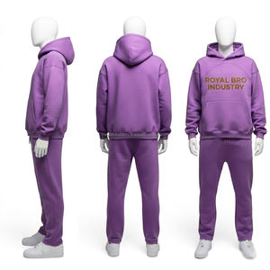 Nouvel ensemble de survêtement streetwear pour homme avec sweat à capuche à cordon de serrage, 100 % coton, coupe-vent, tenue de sport - Product Image 6